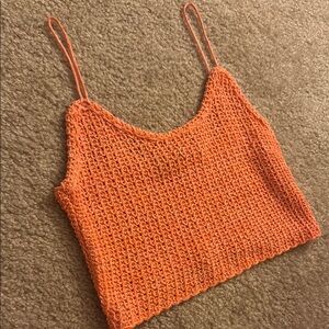 Zara Orange Knit Tank